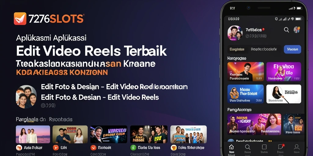 Antarmuka 7276SLOTS yang menarik untuk editing video reels.