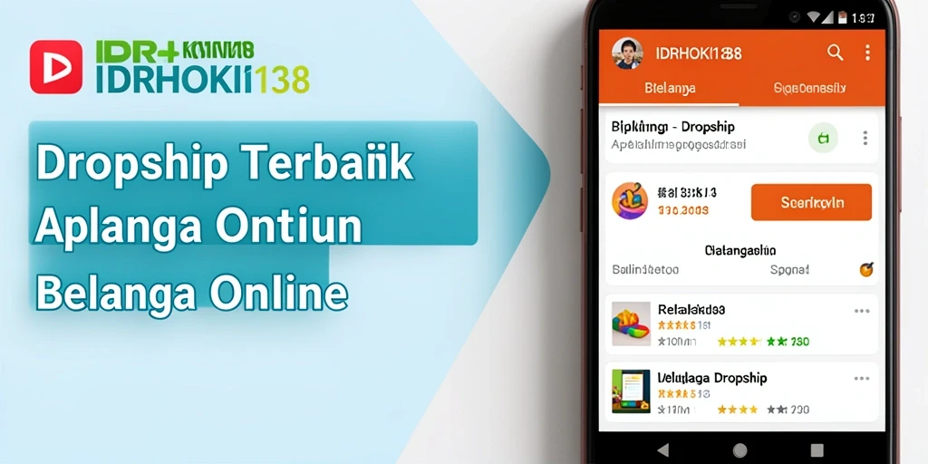 Tampilan antarmuka aplikasi IDRHOKI138 untuk dropshipping yang user-friendly.