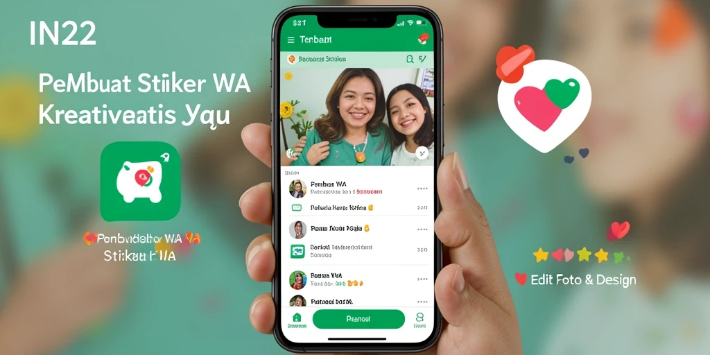 Antarmuka IN22 yang menarik dan fungsional untuk membuat stiker WA.