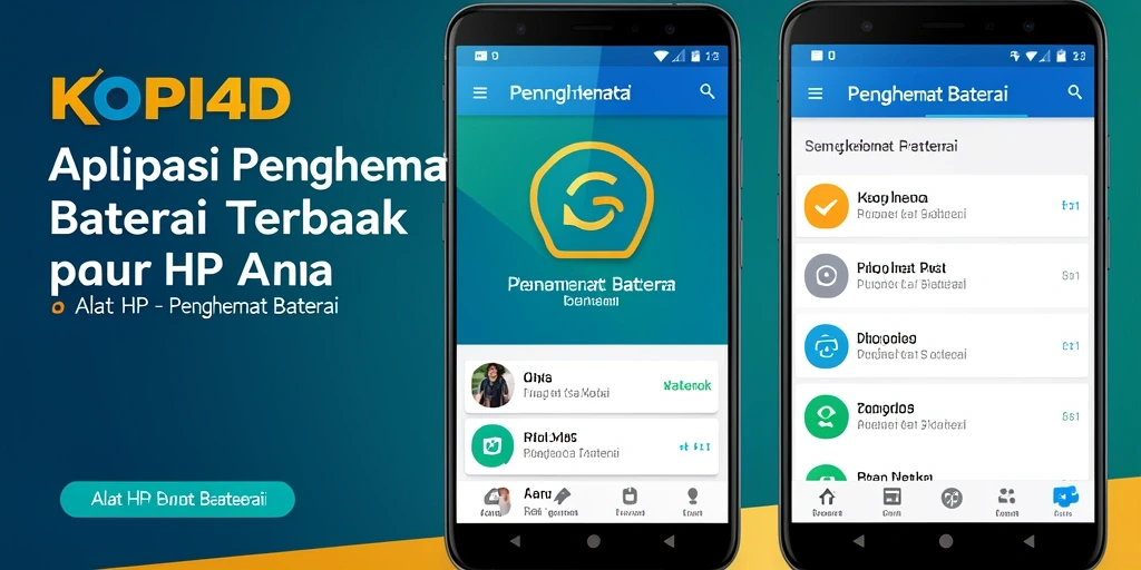 Tampilan antarmuka KOPI4D untuk penghemat baterai yang intuitif.