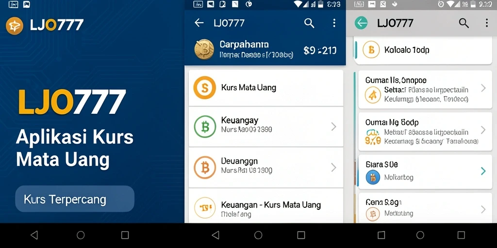 Antarmuka aplikasi LJO777 menampilkan nilai tukar mata uang yang akurat.