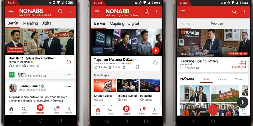 Tampilan antarmuka aplikasi NONA88 yang menarik dan informatif.