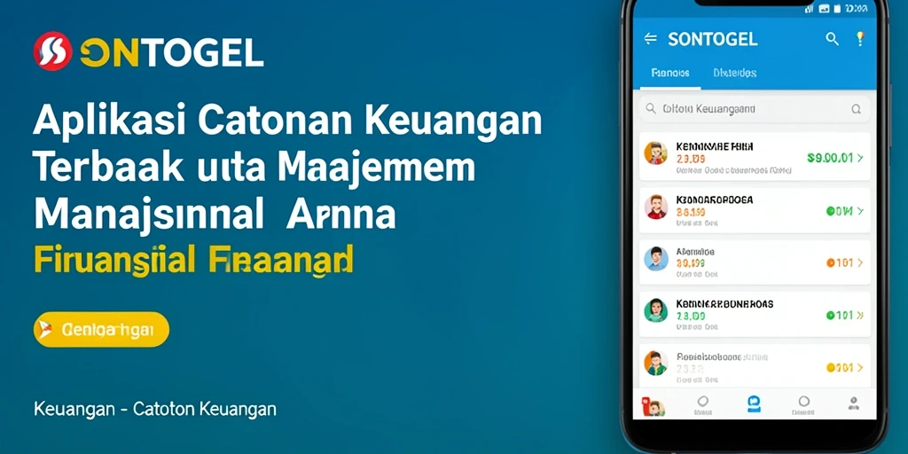 Screenshot utama SONTOGEL menampilkan antarmuka Catatan Keuangan yang user-friendly.