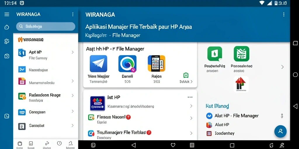 Tampilan antarmuka WIRANAGA yang sederhana dan efektif untuk manajemen file.